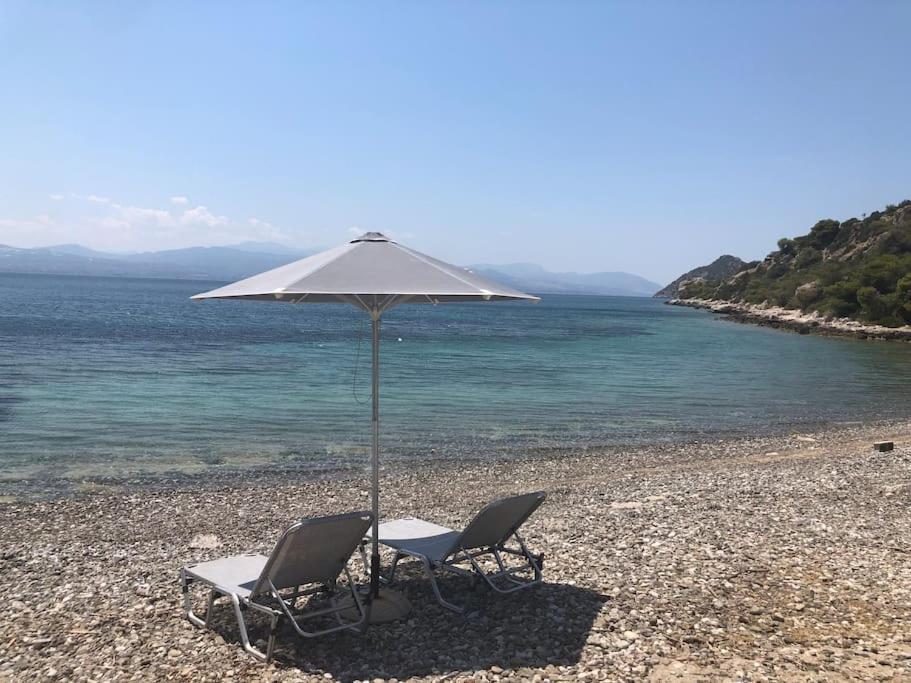 House By The Sea At Skaloma, Loutraki Villa Lake Vouliagmeni Luaran gambar